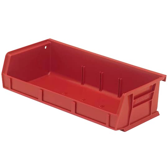 B2777178 Ultra Series Hang & Stack Bin - 5.37 x 11 x 3 in. - Red - Polypropylene - 3 Slots